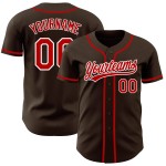 Jersey Baseball Authentic Braun Rot-Weiß Custom Jersey Baseball Authentic Braun Rot-Weiß Custom