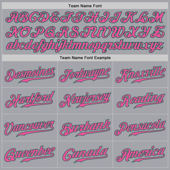 Baseball Grün Jersey Pink-Kelly Grau Authentic Custom
