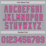 Baseball Grün Jersey Pink-Kelly Grau Authentic Custom