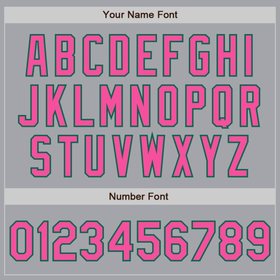 Baseball Grün Jersey Pink-Kelly Grau Authentic Custom