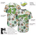 Lions Custom Neon 3D Hawaii Authentic Palm Jersey Blätter Muster Design Baseball Und Weiß Grün-Schwarz Lions Custom Neon 3D Hawaii Authentic Palm Jersey Blätter Muster Design Baseball Und Weiß Grün-Schwarz