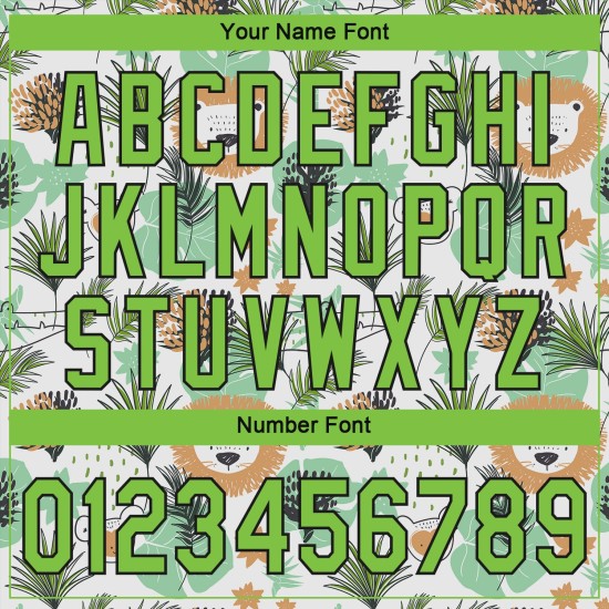 Lions Custom Neon 3D Hawaii Authentic Palm Jersey Blätter Muster Design Baseball Und Weiß Grün-Schwarz Lions Custom Neon 3D Hawaii Authentic Palm Jersey Blätter Muster Design Baseball Und Weiß Grün-Schwarz