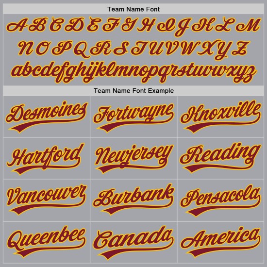 Custom Jersey Authentic Grau Purpur-Gold Baseball