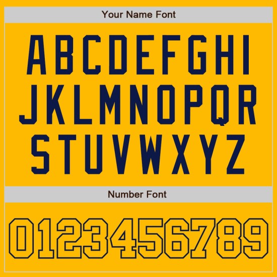 Gold Baseball Authentic Custom Gold-Navy Trikot Gold Baseball Authentic Custom Gold-Navy Trikot