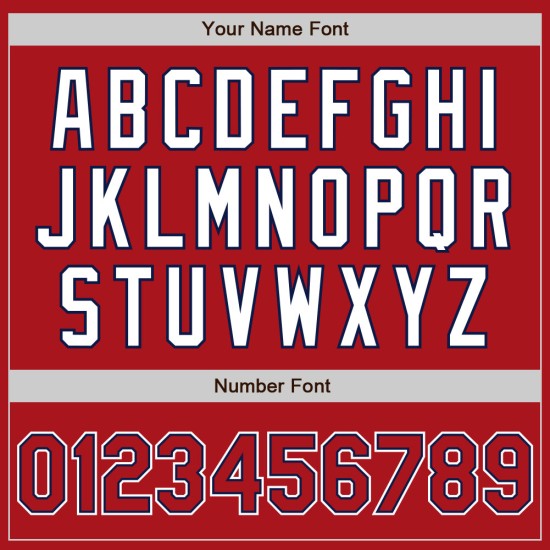 Baseball Authentic Red Custom Trikot Rot-Marineblau Baseball Authentic Red Custom Trikot Rot-Marineblau