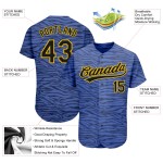 Muster 3D Baseball Schwarz-Gold Design Licht Benutzerdefinierte Blau Jersey Muster 3D Baseball Schwarz-Gold Design Licht Benutzerdefinierte Blau Jersey