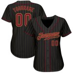 Nadelstreifen authentische benutzerdefinierte Crimson-Old Gold Gold Baseball schwarz Jersey alt Nadelstreifen authentische benutzerdefinierte Crimson-Old Gold Gold Baseball schwarz Jersey alt