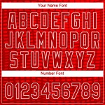 Authentisches Musterdesign 3D Baseball Rot-Weiß Trikot Custom Rot Authentisches Musterdesign 3D Baseball Rot-Weiß Trikot Custom Rot