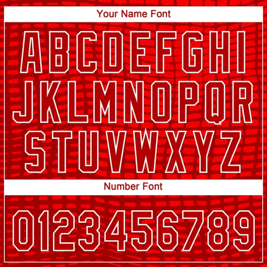 Authentisches Musterdesign 3D Baseball Rot-Weiß Trikot Custom Rot Authentisches Musterdesign 3D Baseball Rot-Weiß Trikot Custom Rot