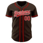 Jersey Baseball Authentic Braun Rot-Weiß Custom Jersey Baseball Authentic Braun Rot-Weiß Custom