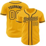 Gold Baseball Authentic Custom Gold-Navy Trikot Gold Baseball Authentic Custom Gold-Navy Trikot