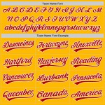 Jersey Authentic Baseball Rot-Weiß Custom Gold Jersey Authentic Baseball Rot-Weiß Custom Gold