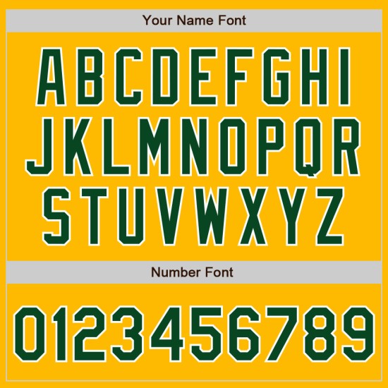 Grün-Weiß Authentic Gold Custom Baseball Jersey