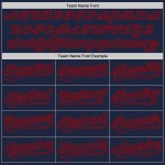 Authentisches Marineblaues Trikot Marineblau-Rot Custom Baseball Authentisches Marineblaues Trikot Marineblau-Rot Custom Baseball