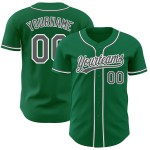 Steel Authentic Baseball Green Jersey Custom Kelly Grau-Weiß Steel Authentic Baseball Green Jersey Custom Kelly Grau-Weiß