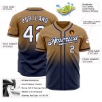 Baseball Custom Gold Weiß-Navy Authentic Fade Fashion Old Jersey Baseball Custom Gold Weiß-Navy Authentic Fade Fashion Old Jersey