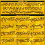 Gold-Schwarzes authentisches 3D-Trikot-Muster im goldenen Baseball-Design